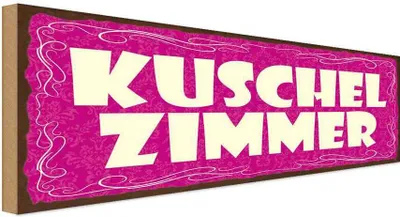 Produktbild von vianmo Holzschild 10x27 cm Kuschelzimmer Geschenk