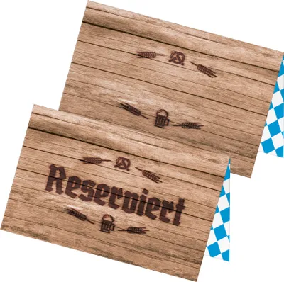 Produktbild von itenga 24x Tischkarten Reserviert! Platzkarten  Bayern Mottoparty
