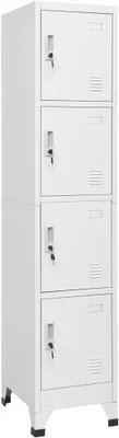 Imagen del producto de Armario con 4 compartimentos, de 38 x 45 x 180 cm, archivador de oficina, armario multifuncional, almacenamiento de acero