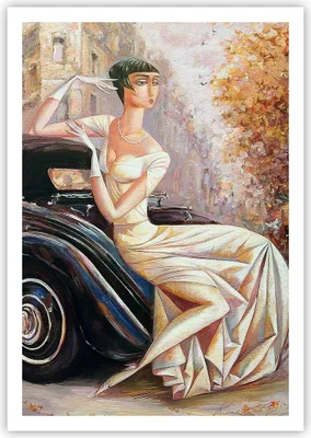 Produktbild von Poster - Poster ohne Rahmen - frau retro stil - 70x100 cm - Wand Bild - Wanddeko - Wandbilder - Kunstposter - Wandposter - Bilder - Kunstdruck - Wanddekoration - Wandbild - P2XPA70x100-3467