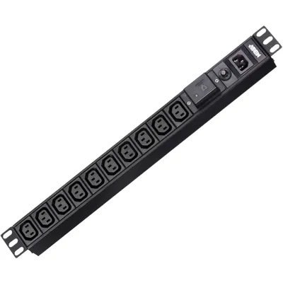 Produktbild von ATEN PE0110SG, Standard, 1U, Schwarz, 10 AC-Ausgänge, C13-Koppler, IEC 320