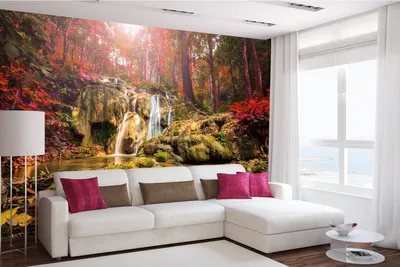 Produktbild von Vlies Fototapete PUGANG-WASSERFALL 375 x 250 cm (inkl. Kleister) - Vlies Tapete, Wandtapete, Wandbilder - Tapete für Wohnzimmer Schlafzimmer, Büro, Küche - Montagefertig