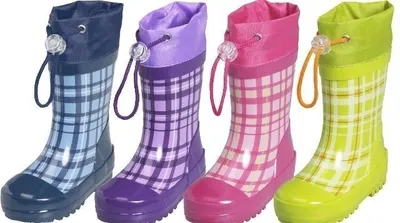 Produktbild von PLAYSHOES (188651-28-blau) Gummistiefel Karo Farbe: blau Größe: 28/29