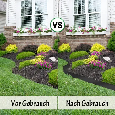 Obrázek produktu pro YARDIN Obruba trávníku 50mx18cm Pozinkovaná obruba záhonů Kovová palisáda, 50 kusů Černá Délka: 100cm - Výška: 18 cm
