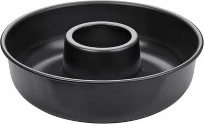 Produktbild von Zenker Kranzform ø 28 cm PURE, runde Backform für leckere Kuchen, Frankfurter Kranz (Farbe: schwarz)