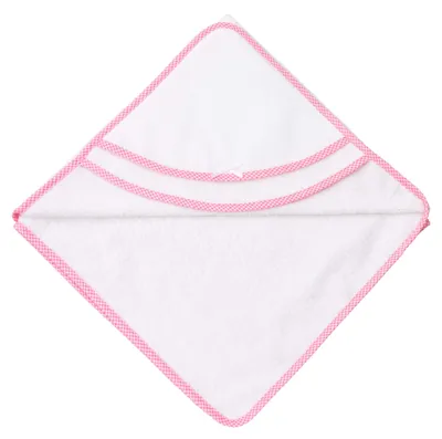 Immagine prodotto di Accappatoio a forma di triangolo per neonati, ideale per ricami, con cappuccio e decorazione a forma di cuore