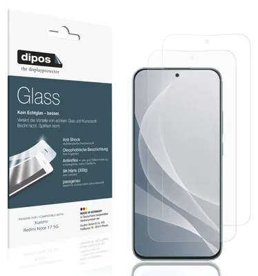 Immagine prodotto di 2x Pellicola Protettiva per Xiaomi Redmi Note 17 5G Protezione opaco Vetro Flessibile 9H dipos