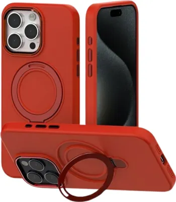 Produktbild von Mercury MagSafe Stand Silikon iPhone 15 6,1" rot /rote Schutzhülle