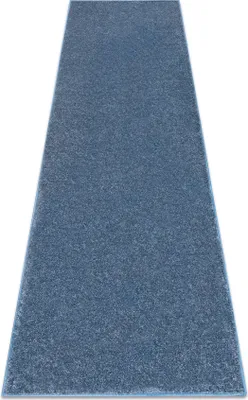 Produktbild von Läufer SANTA FE blau 74 eben, glatt, einfarbig Blau 80x400 cm
