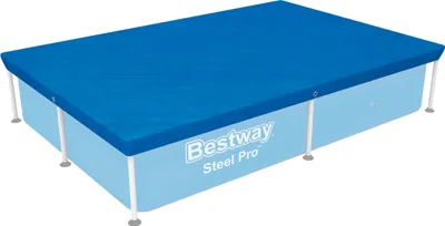 Zdjęcie produktu dla Bestway 58103 / 24, Pokrywa bezpieczeństwa basenu, Nad basenem naziemnym, Prostokątny, Niebieski, Bestway 2.21 m x 1.50 m (7 ft. 3 in. x 59 in.) rectangular frame pools, 1540 mm