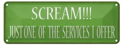 Produktbild von Blechschild Spruch 27x10cm scream just one of the services Dekoration