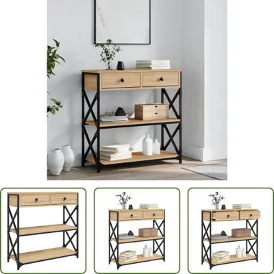 Produktbild von The Living Store Konsolentisch Sonoma-Eiche 75x28x75 cm Holzwerkstoff