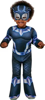 Produktbild von Spidey And His Amazing Friends - Kostüm ‘” ’Schwarzer Panther“ - Kinder BN5428 (104) (Blau/Schwarz)