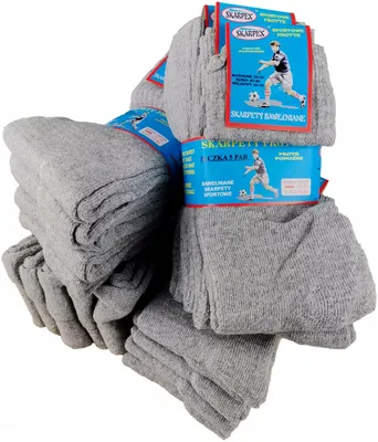 Produktbild von Pofantazjujmy Baumwolle Frottee Sport Herren Socken 20 Paar Grau