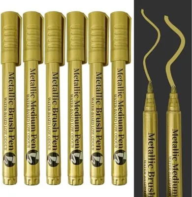 Produktbild von PromoHome® 6-teiliges Set Permanente Weiße Wasserfeste Marker mit Doppelspitze - Acrylmarker für Karten, Zeichnungen und DIY-Projekte