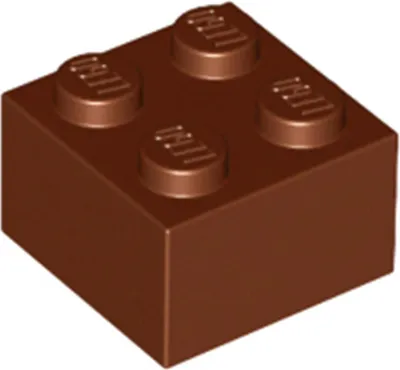 Image de 1 pièce LEGO, pièce c. 3003 en brun rougeâtre