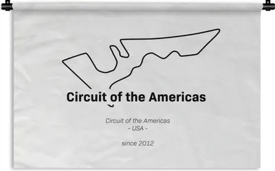 Produktbild von MuchoWow® Wandteppich Wandbehang Formel 1 -Amerika -Rennstrecke 60x40 cm Tapisserie Dekoration Wandtuch - Wanddekorationen