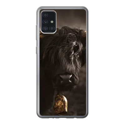 Produktbild von MuchoWow® Handyhülle Schutzhülle Hülle für Samsung Galaxy A52 5G Schottischer Highlander - Fell - Schwarz Silikon Softcase Handy Hülle - Umschlag