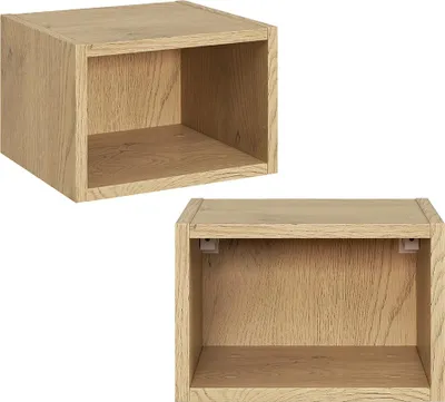 Produktbild von Badezimmer Hängeregal mit 30 cm Breite in Eiche - DURANGO-56