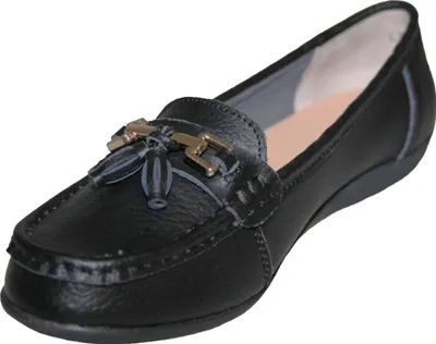 Produktbild von Boulevard - Damen Halbschuhe, Quaste, Leder DF1910 (38 EU) (Schwarz)
