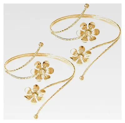 Produktbild von 2 Stück Raffhalter für Vorhänge mit Blumenmotiv