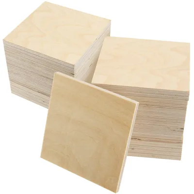 30er-Pack Holzquadrate 10,5 cm, 6 mm, für DIY und Basteln