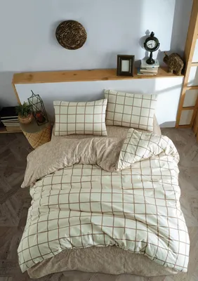 Produktbild von L'Essentiel Linge de Maison, Kare - Cream, Ranforce Single XXL Bettbezug-Set (DE), Creme, 100 % BAUMWOLLE RANFORCE, 155 x 220 cm