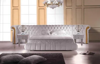 Obrázok produktu pre Dvojlôžková posteľ Chesterfield, dizajnová čalúnená manželská posteľ, posteľ XXL, koža, S-9056