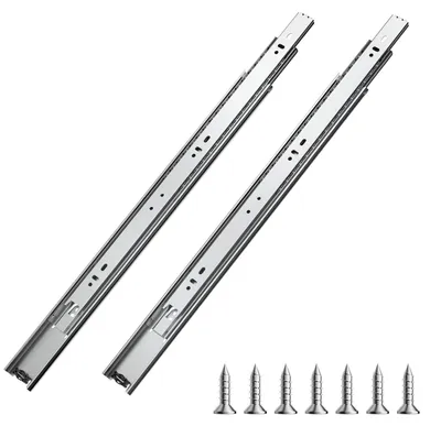 Immagine prodotto di Guide per cassetti VEVOR, 45 cm, portata 45 kg, robuste guide per cassetti con montaggio laterale, guide per cassetti per la sostituzione fai da te