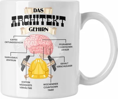 Produktbild von Trendation - Architekt Tasse Lustiges Geschenk für Architekten Spruch Becher Geburtstag Weihnachten (Weiß)