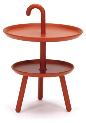 Immagine prodotto di Tavolino da Giardino Ø41x55 cm 2 Ripiani in Polipropilene Arancione