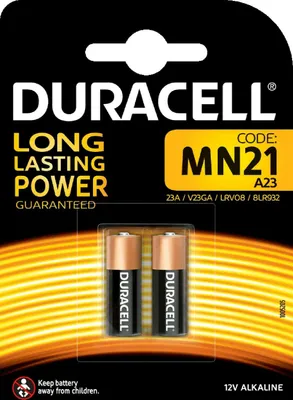 Produktbild von Duracell Spezial Alkaline Batterie, 12V, MN21, 3LR50, 2er Blister, 1 Stk.