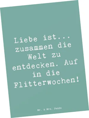 Produktbild von Mr. & Mrs. Panda Grußkarte Spruch Liebe Flitterwochen - Meeresbrise - Geschenk, gemeinsame Erinnerungen, Postkarte, bildkarte, unvergessliche Momente, Hochzeitsfeier