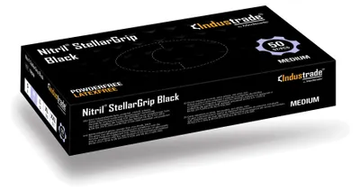Produktbild von Meditrade Nitril StellarGrip black - Nitril-Untersuchungshandschuhe - Größe M - 50 Stk.