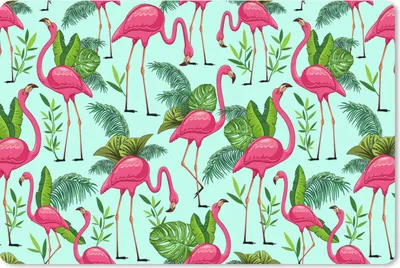 Produktbild von MuchoWow® Schreibtischunterlage Flamingo - Dschungel - Tiere - Muster 60x40 cm - XXL Mauspad - Großes Mauspad