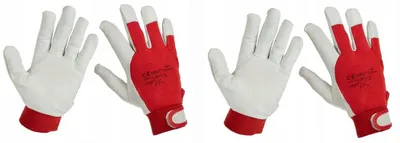 Produktbild von DBautomotive Arbeitshandschuhe Ziegenleder Klettverschluss rot Größe 10