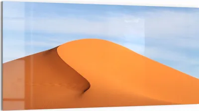 Produktbild von DEQORI Glasbild Echtglas 100x50 cm 'Goldene Dünenruhe' Wandbild Bild modern Deko