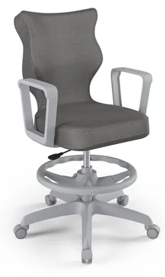 Produktbild von Jugend-Wachstumsstuhl Ergonomischer Schreibtischstuhl Für Körpergrösse 146-176 Cm, Norm Grau Monolith 33, Mit Fussstütze