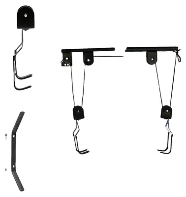 Obrázek produktu pro Zvedák na kola, nosnost 60 kg, design pro montáž na strop, černý