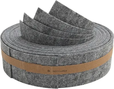 Produktbild von Doppelstab Sichtschutz zaun|zu Design-Vlies Akzentstreifen 4er Set VIERTEL Zaun Hellgrau