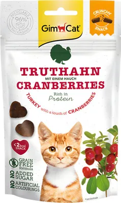 Produktbild von GimCat Crunchy Snacks Truthahn + Cranberry 50 g