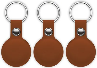 Obrázek produktu pro Mili, sada 3 přívěsků na klíče MiTag s imitací kůže Apple Find My, hnědá barva