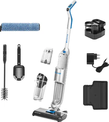 Produktbild von Genius INVICTUS WD7 Kabelloser Akku Nass- und Trockensauger Set 15-tlg, Nass Trockenreinigung Polieren 3 in 1, Wischsauger für Hartboden Tierhaare