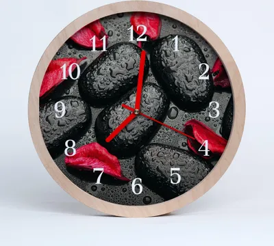 Produktbild von Holzuhr 30fi cm wanduhr - Steine