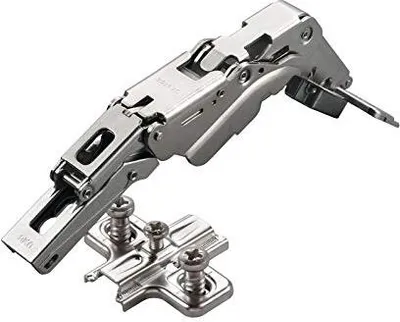 Produktbild von 2 x Salice Topfband 155° Serie 200 Bohrbild T52 Eckanschlag inkl. Kreuz-Montageplatte Höhe 6 mm mit vormontierten Euroschrauben und Langlochverstellung Schrankscharnier von SOTECH