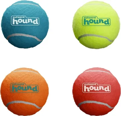 Produktbild von Outward Hound Squeaker Ballz 4er Set Hundebälle mit Squeaker, Größe:M