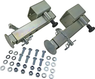 Produktbild von 2 x Stützfuß 350mm Stütze Schwenkstütze verstellbar PKW Anhänger Trailer