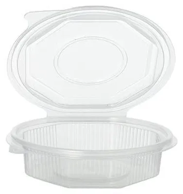 Produktbild von Starpak 50 Verpackungsbecher mit Klappdeckeln, PP 8-eckig 250 ml 2,8 cm x 11 cm x 11 cm transparent | Folie (50 Stück)