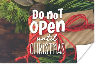Produktbild von MuchoWow® Poster Sprichwörter - "Nicht vor Weihnachten öffnen" - Zitate 120x80 cm - Bilder