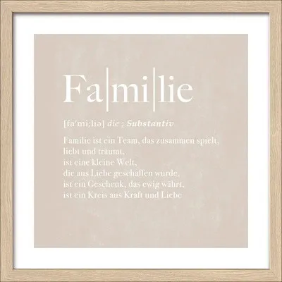 Produktbild von Gerahmtes Bild Familie Definition 33x33 cm